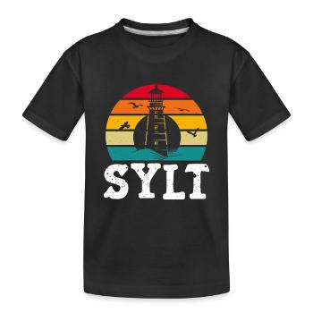 Vacances à la mer du Nord SYLT ÎLE DE LA MER DU NORD Fun - T-shirt bio Premium Enfant - noir - Devant