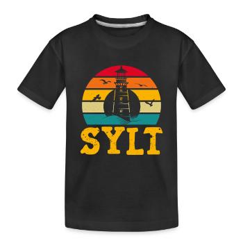 Vacances à la mer du Nord SYLT ÎLE DE LA MER DU NORD Fun - T-shirt bio Premium Enfant - noir - Devant