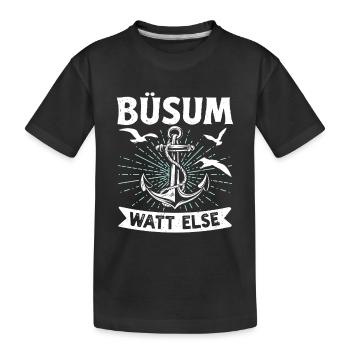 Vacances à la mer du Nord BÜSUM WATT AUTREMENT DRÔLE - T-shirt bio Premium Enfant - noir - Devant