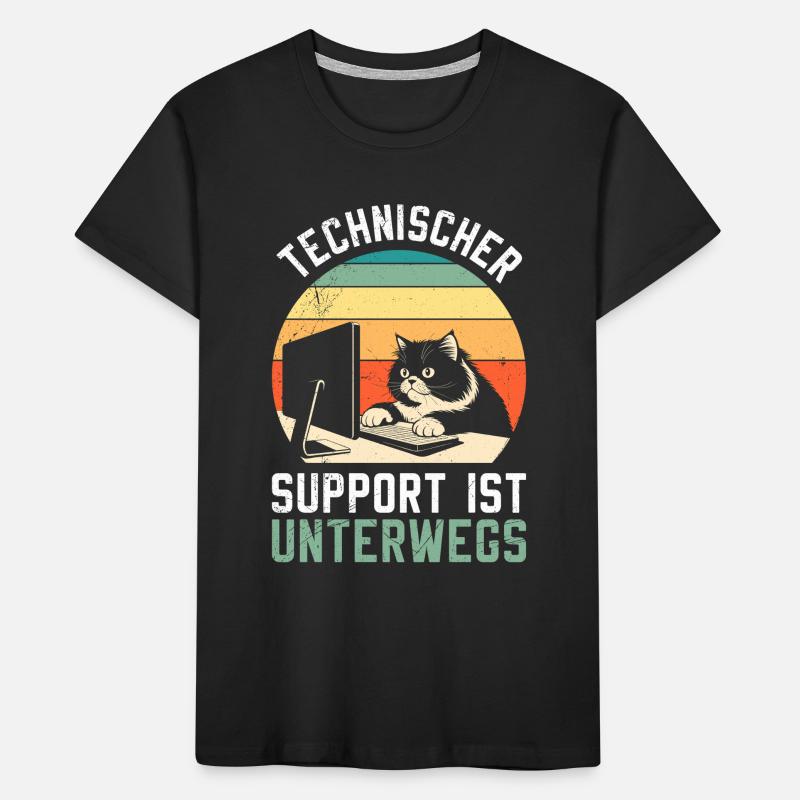 Computer TECHNICAL SUPPORT IS FUN ON THE GO Kids' Premium Organic T-Shirt