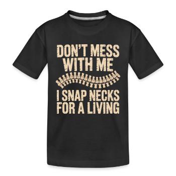 Ne me cherche pas à cou zippé - T-shirt bio Premium Enfant - noir - Devant