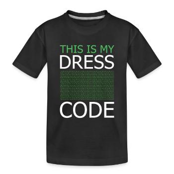 Voici mon code vestimentaire – Code vert - T-shirt bio Premium Enfant - noir - Devant