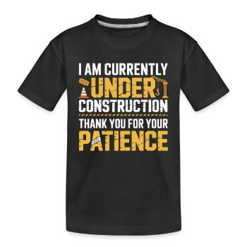 Chemise de la patience en construction - T-shirt bio Premium Enfant - noir - Devant