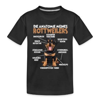 Rottweiler T pour l’entraînement et la promenade autour de Rotti - T-shirt bio Premium Enfant - noir - Devant