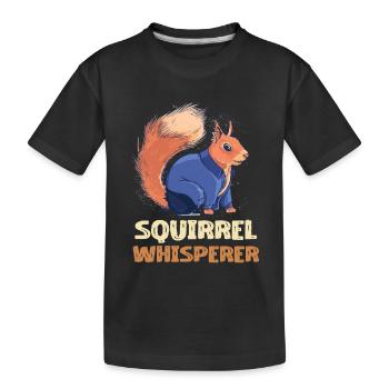 Eichhörnchen Flüsterer Denim - Kinder Premium Bio T-Shirt - Schwarz - Vorne