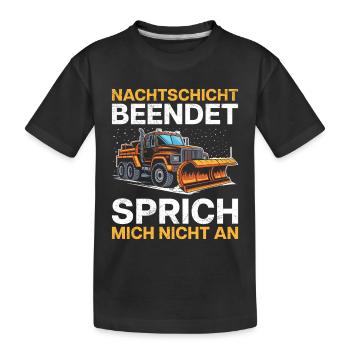 Service d’hiver SERVICE DE NUIT TERMINÉ Fun - T-shirt bio Premium Enfant - noir - Devant