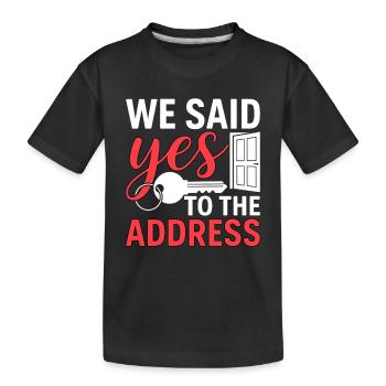 Nous avons accepté l’adresse - T-shirt bio Premium Enfant - noir - Devant