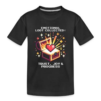 Butin émotionnel | Progrès en travail social - T-shirt bio Premium Enfant - noir - Devant