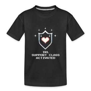 Support Class IRL | Solidité du travail social - T-shirt bio Premium Enfant - noir - Devant