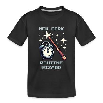 Routine Wizard | Social Work Everyday Life - Kids' Premium Organic T-Shirt - black - Front