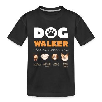 Hundewalker Zitate Kollektion - Kinder Premium Bio T-Shirt - Schwarz - Vorne
