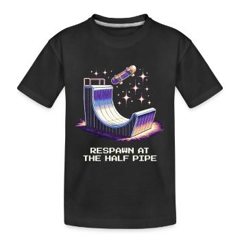 Réapparition au Halfpipe | Skateboard - T-shirt bio Premium Enfant - noir - Devant