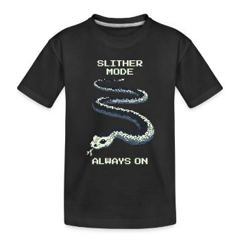 Slither Mode immer an | Schlange Mindset - Kinder Premium Bio T-Shirt - Schwarz - Vorne