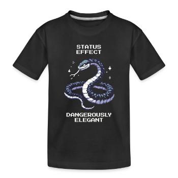 Gefährlich elegant | Schlange Attitüde - Kinder Premium Bio T-Shirt - Schwarz - Vorne