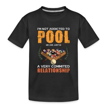 Passion pour la piscine : fermement connecté - T-shirt bio Premium Enfant - noir - Devant