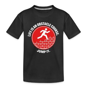 Parkour Life Obstacle Course Hindernislauf - Kids' Premium Organic T-Shirt - black - Front