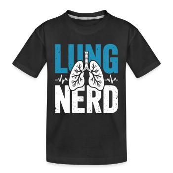 Lung Nerd Lung Lover Shirt - Kids' Premium Organic T-Shirt - black - Front