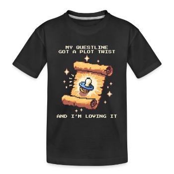 Questline Plot Twist | Baby hat alles geändert - Kinder Premium Bio T-Shirt - Schwarz - Vorne