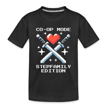 Co-Op Mode: Stepfamily Edition | Patchwork - Kids' Premium Organic T-Shirt - black - Front