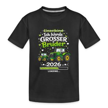 I'm Going To Be Big Brother 2026 Tractor Baby Kids - Kids' Premium Organic T-Shirt - black - Front