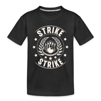 Bowling - Kinder Premium Bio T-Shirt - Schwarz - Vorne