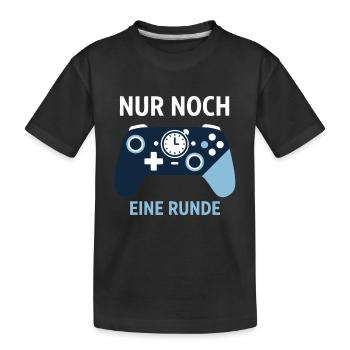 Juste une dernière partie – Humour de gamer - T-shirt bio Premium Enfant - noir - Devant