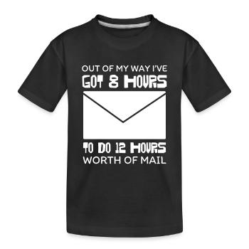 Acht Stunden E Mail Marathon - Kinder Premium Bio T-Shirt - Schwarz - Vorne