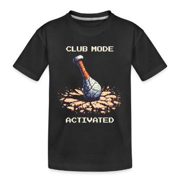 Keulenmodus aktiviert | Steinzeit Höhlenmensch - Kinder Premium Bio T-Shirt - Schwarz - Vorne