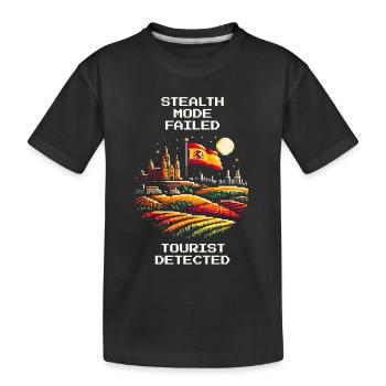 Stealth fehlgeschlagen | Tourist Spanien Reise - Kinder Premium Bio T-Shirt - Schwarz - Vorne