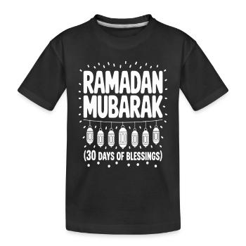 Mois du Ramadan : Heureux Garçons de Mubarak Enfants Jeunesse Islam - T-shirt bio Premium Enfant - noir - Devant