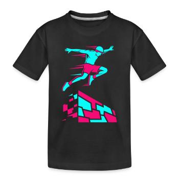 Parkour Freerunning - T-shirt bio Premium Enfant - noir - Devant