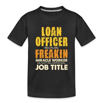 Conseiller en crédit qui dit faire des miracles - T-shirt bio Premium Enfant - noir - Devant