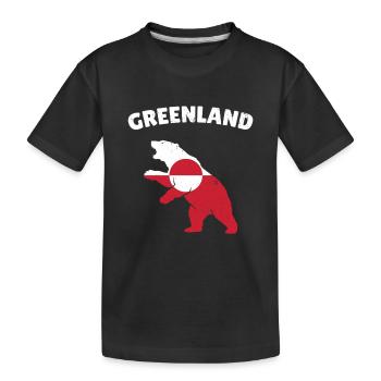 Greenland Arctic Bear - Kids' Premium Organic T-Shirt - black - Front