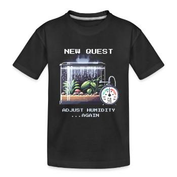 Nouvelle quête : Contrôler l’humidité | Terrarium - T-shirt bio Premium Enfant - noir - Devant