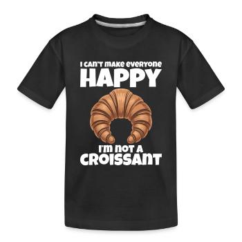 Nicht jeder mag mich – Ich bin kein Croissant - Kinder Premium Bio T-Shirt - Schwarz - Vorne