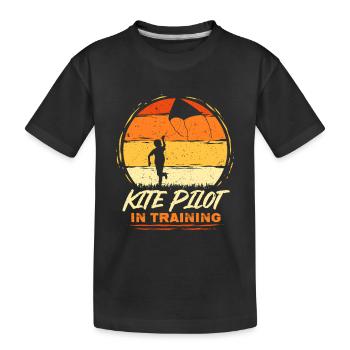 Kite Kite Flying Kite Pilot In Training - Kids' Premium Organic T-Shirt - black - Front