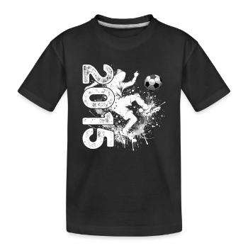 11. Geburtstag Jahrgang 2015 11 Jahre Fußball - Kinder Premium Bio T-Shirt - Schwarz - Vorne