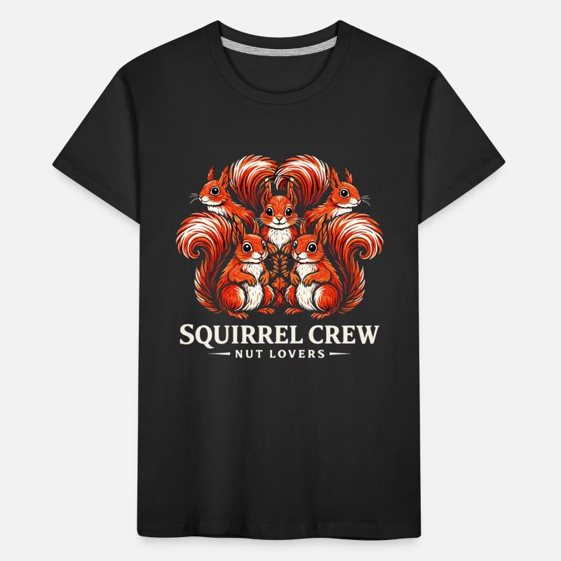 Squirrel Crew - Nut Lovers Eichhörnchen Gang Kinder Premium Bio T-Shirt