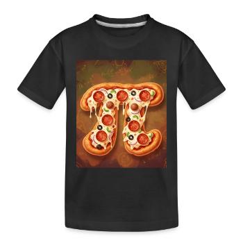 Pi Shape Pizza - Kinder Premium Bio T-Shirt - Schwarz - Vorne