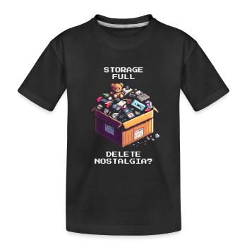 Memory full: Erase nostalgia? | Decluttering - Kids' Premium Organic T-Shirt - black - Front
