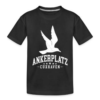Vacances en mer du Nord à CUXHAVEN ANCHORAGE Plaisir - T-shirt bio Premium Enfant - noir - Devant