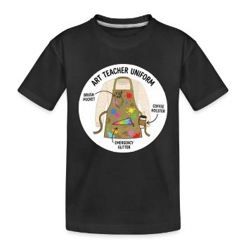Art Teacher Uniform Creative Motif - Kids' Premium Organic T-Shirt - black - Front