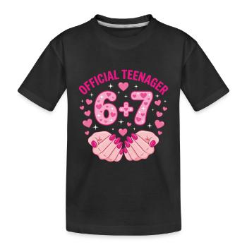 13e anniversaire officiel de Teenager 67 Hearts - T-shirt bio Premium Enfant - noir - Devant