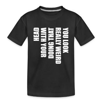 Plain Text Typo Statement - Kids' Premium Organic T-Shirt - black - Front