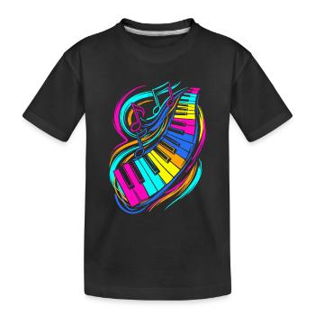 Clavier de piano - T-shirt bio Premium Enfant - noir - Devant