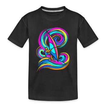 Windsurfing - Kids' Premium Organic T-Shirt - black - Front