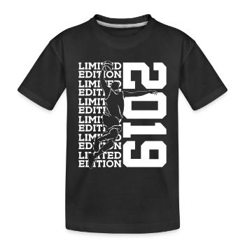 LIMITED EDITION 2019 BASKETBALL 7TH BIRTHDAY - Kids' Premium Organic T-Shirt - black - Front