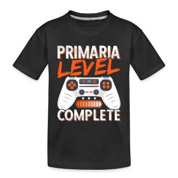 Diplôme de fin d’études primaires École primaire Gamer - T-shirt bio Premium Enfant - noir - Devant