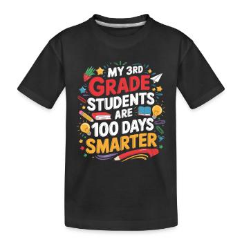 Troisième Classe : 100 jours plus intelligents - T-shirt bio Premium Enfant - noir - Devant