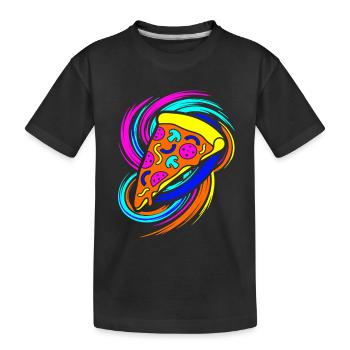 Tranche de pizza - T-shirt bio Premium Enfant - noir - Devant